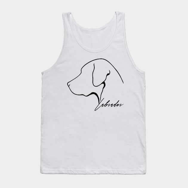 Proud Labrador profile dog Lab lover gift Tank Top by wilsigns